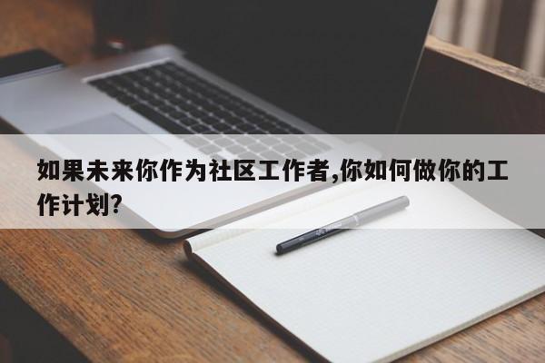 如果未来你作为社区工作者,你如何做你的工作计划?